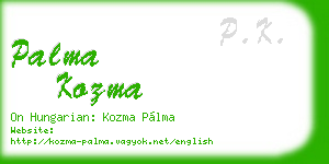 palma kozma business card